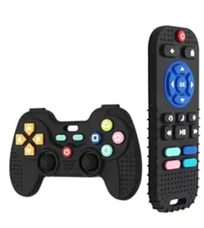 Hooku 2 Pack Silicone Teething Toys for Babies 0-6 Months, Teethers for Babies 6